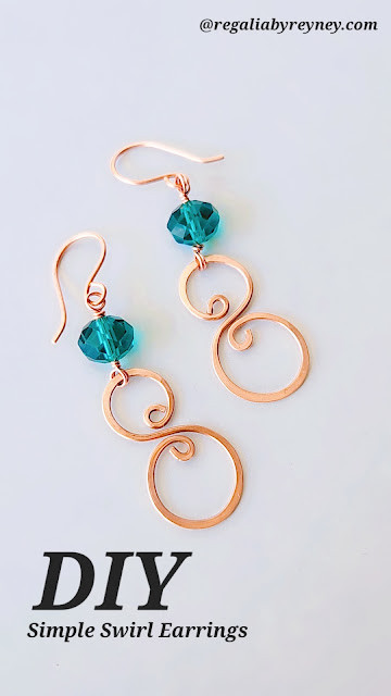 Simple Beginner Friendly Wire Wrap Swirl Earrings Tutorial