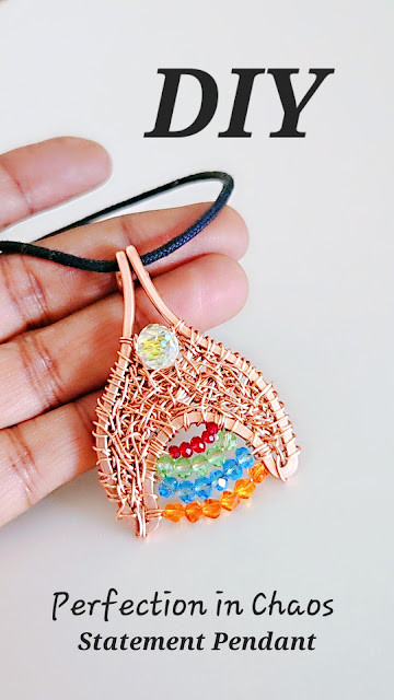 Perfection in Chaos - Intermediate Wire Wrap Statement Pendant Tutorial