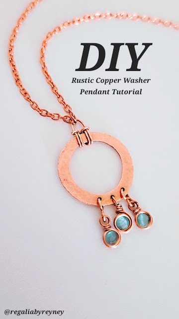 DIY Rustic Copper Washer Pendant Tutorial