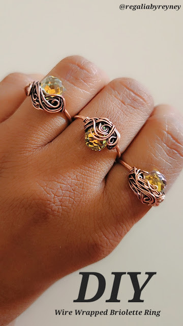 Expert level Wire wrapped Briolette Adjustable Ring Tutorial