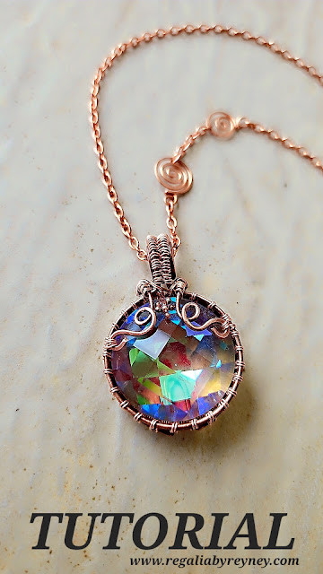 Rainbow Radiance Charm Pendant Wire Wrapping Tutorial
