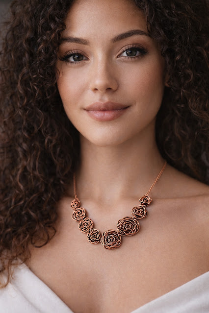 Copper Rose Blossoms   Stunning Wire Wrapped Necklace Tutorial