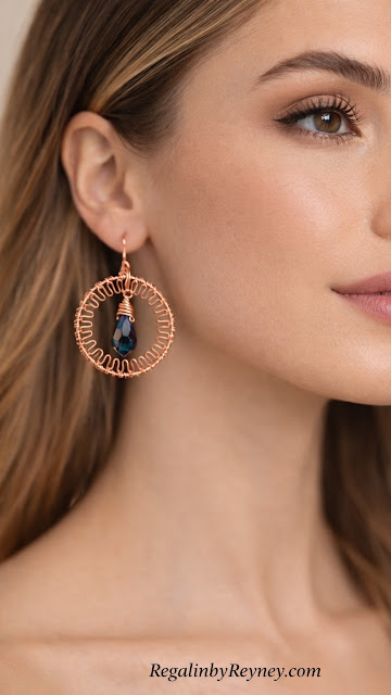 Suns Halo Copper Pendant with Briolette | Easy Wire Wrap Jewelry DIY
