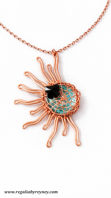 Wire Wrapped Halloween Sun Pendant Tutorial
