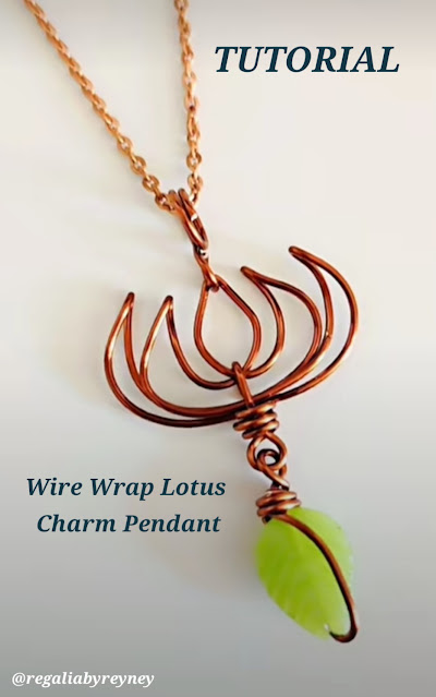 How to make a easy DIY wire wrap lotus charm?