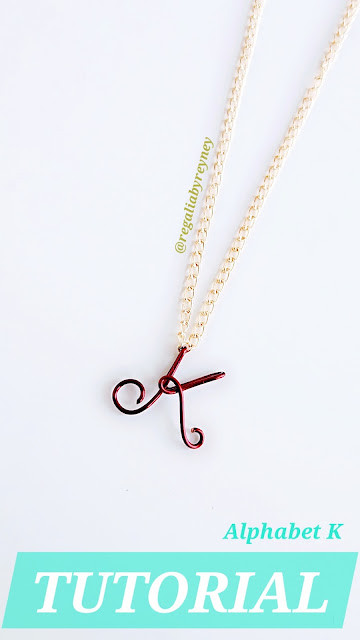 DIY Wire Wrap Alphabet K Step by Step Tutorial