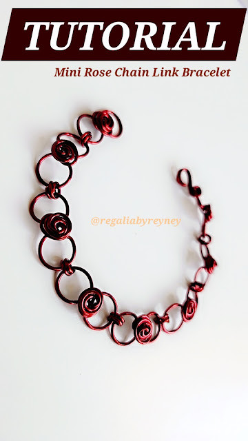DIY Wire Wrapped Mini Rose Chain Link Tutorial