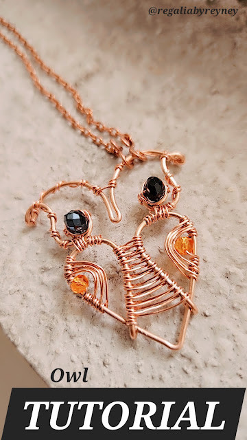 DiY Wire Wrapped Halloween OWL Pendant Tutorial