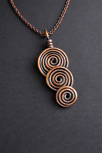 Swirl wire wrap pendant beginner friendly tutorial