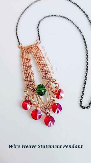 DIY Wire Weave Statement Pendant Intermediate Wire Wrapping Tutorial