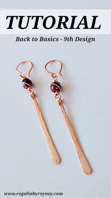 Wire Wrap Back to Basics - 9th Design | Flattened Copper Wire Earrings Tutorial for Beginners