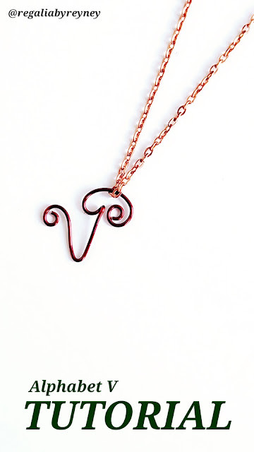 DIY Wire Wrap Alphabet V Step by Step Tutorial