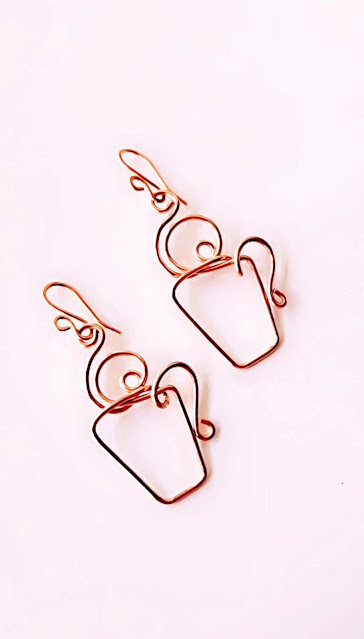 Steaming Coffee Cup Swirl Earrings Wire Wrap Free Jewelry Tutorial